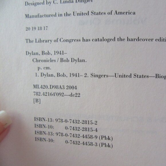 BOB DYLAN CHRONICLES VOLUME ONE (ppbk 2005) memoir - Picture 5 of 7